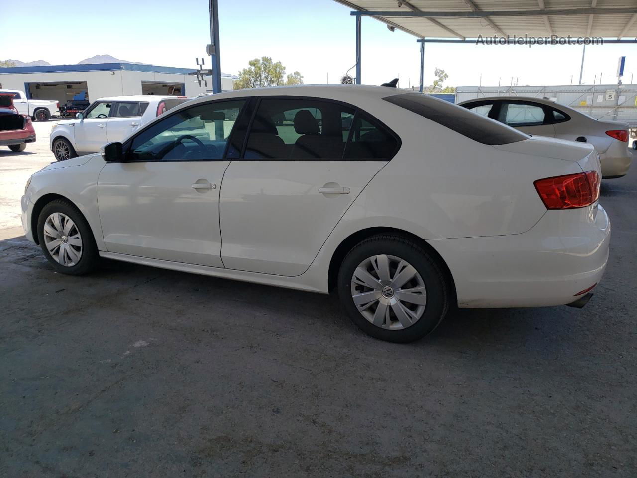 2014 Volkswagen Jetta Se White vin: 3VWD17AJ7EM365209