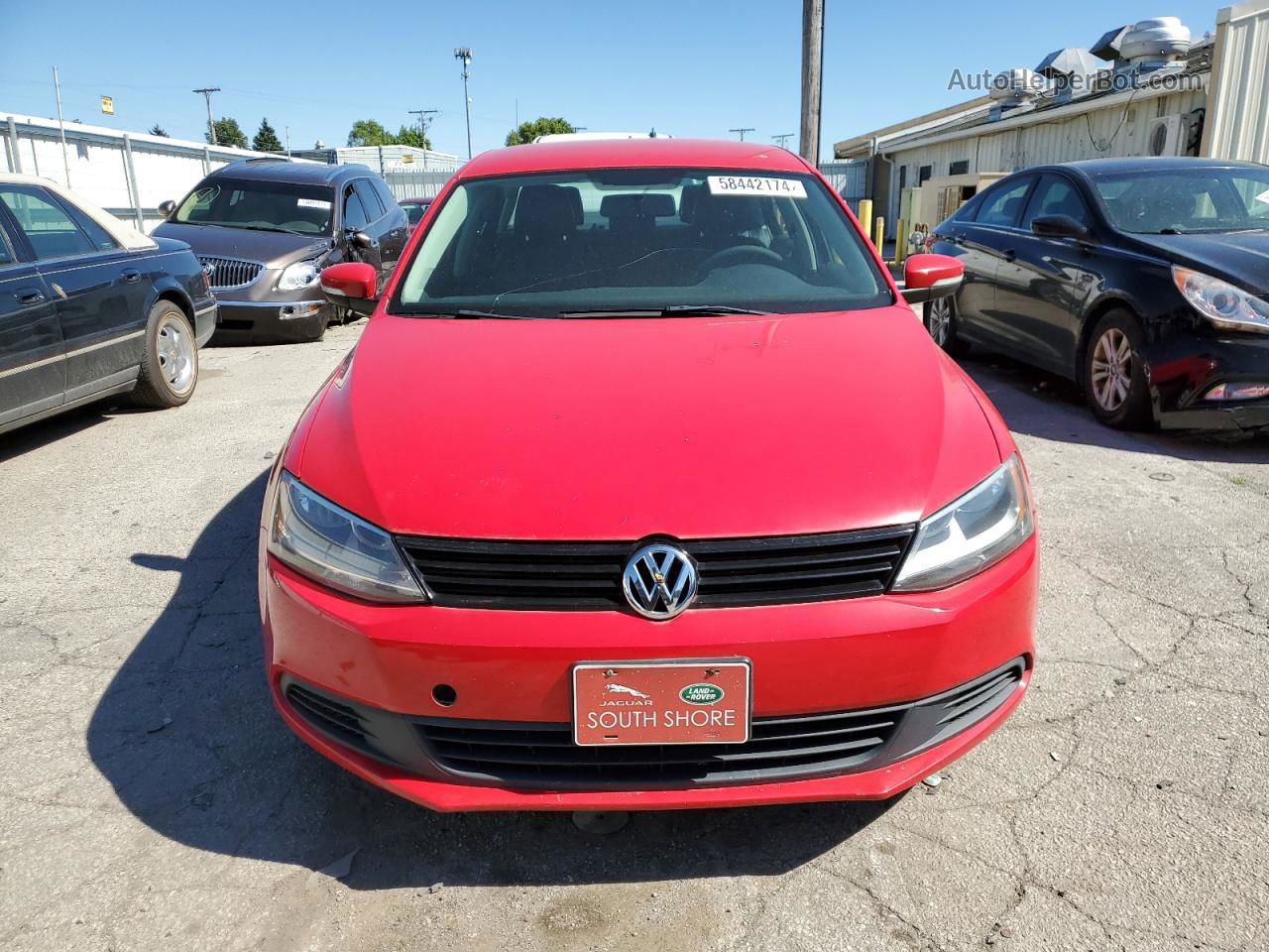 2014 Volkswagen Jetta Se Red vin: 3VWD17AJ7EM369308