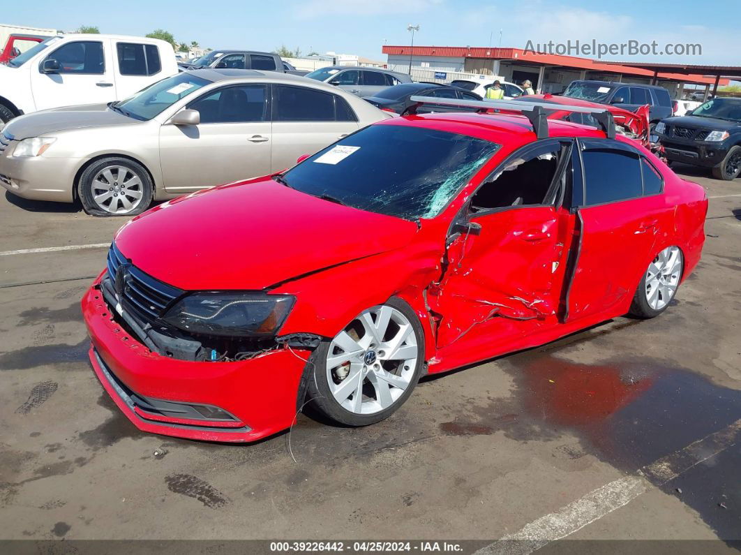 2015 Volkswagen Jetta 1.8t Se Red vin: 3VWD17AJ7FM261966