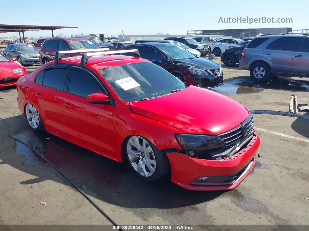 2015 Volkswagen Jetta 1.8t Se Red vin: 3VWD17AJ7FM261966