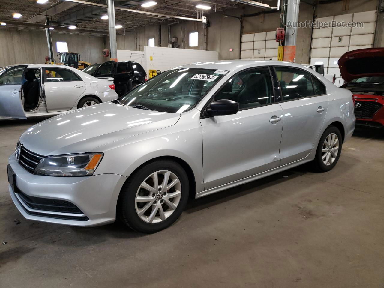 2015 Volkswagen Jetta Se Silver vin: 3VWD17AJ7FM273728