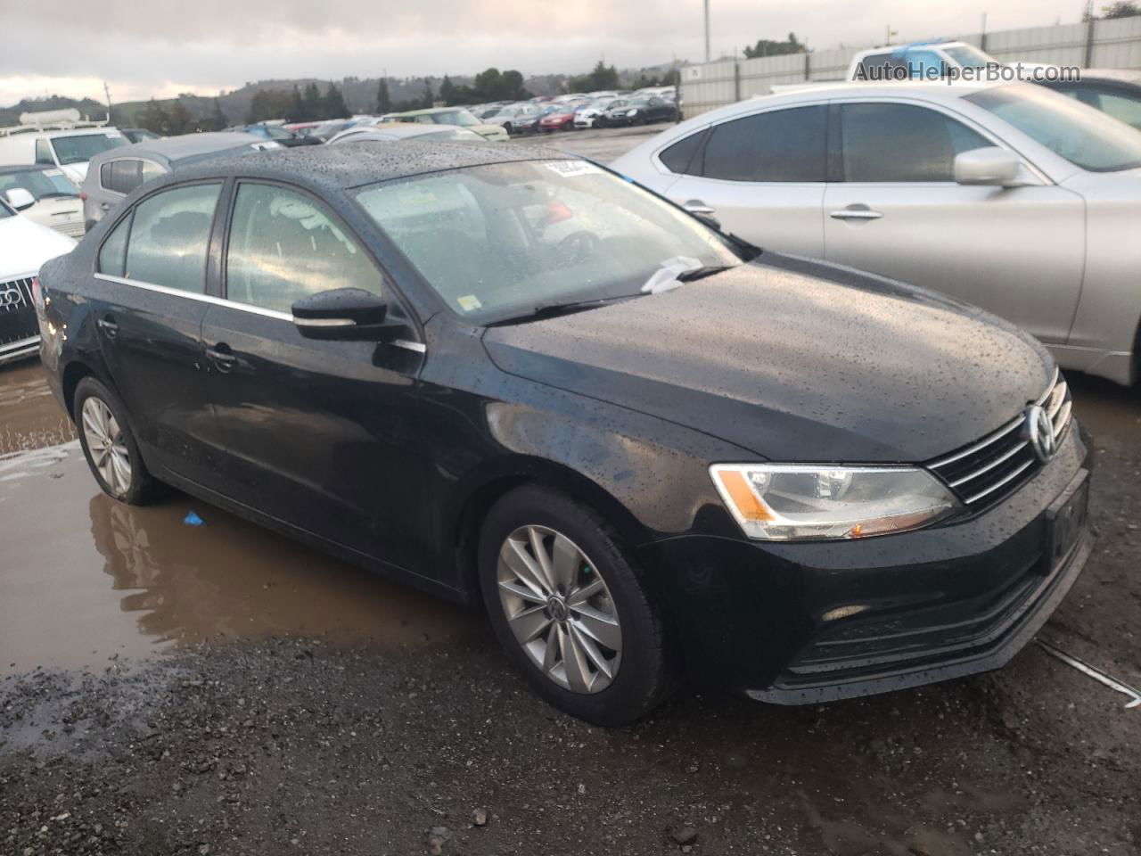 2015 Volkswagen Jetta Se Черный vin: 3VWD17AJ7FM273941