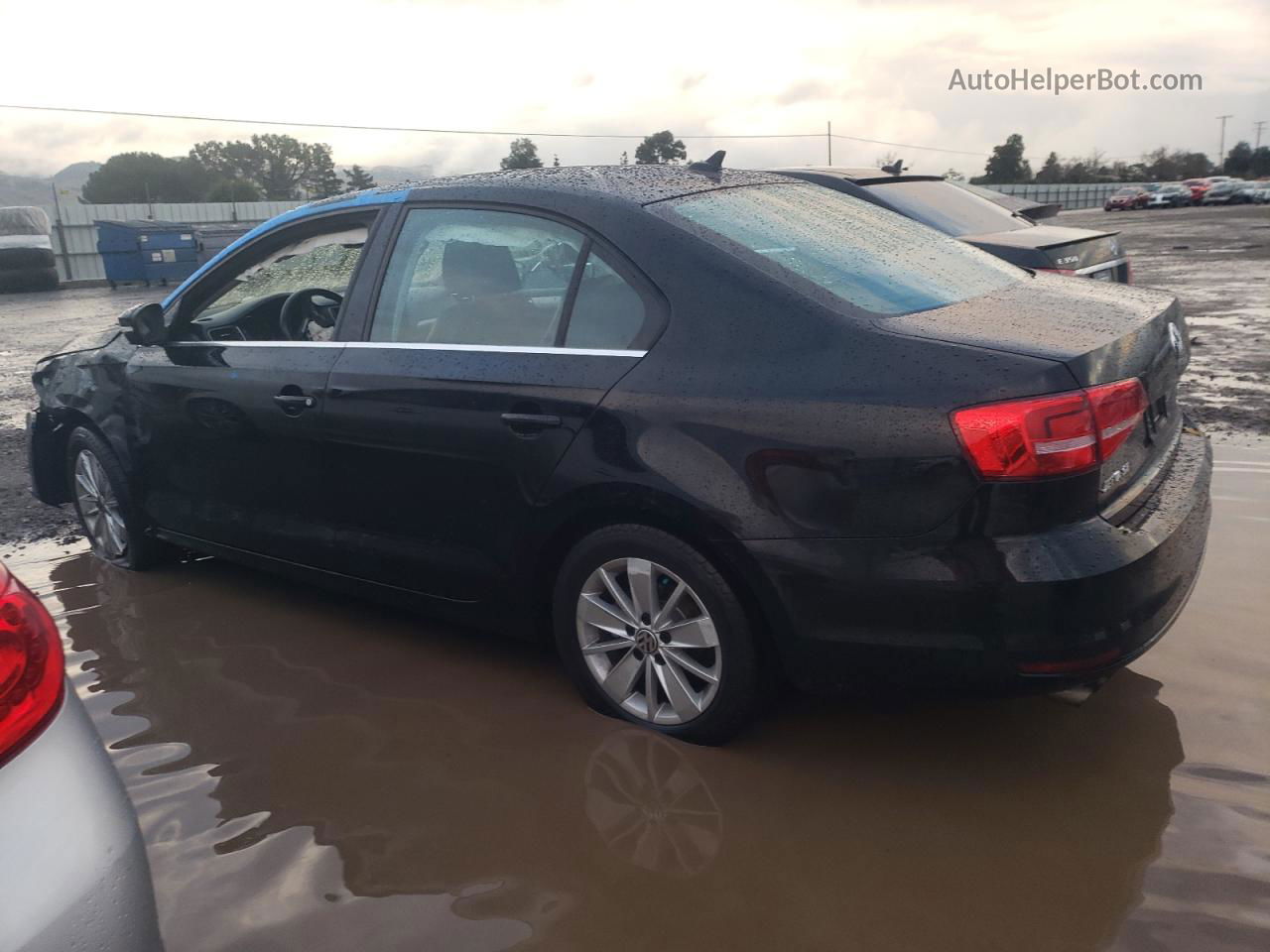 2015 Volkswagen Jetta Se Black vin: 3VWD17AJ7FM273941