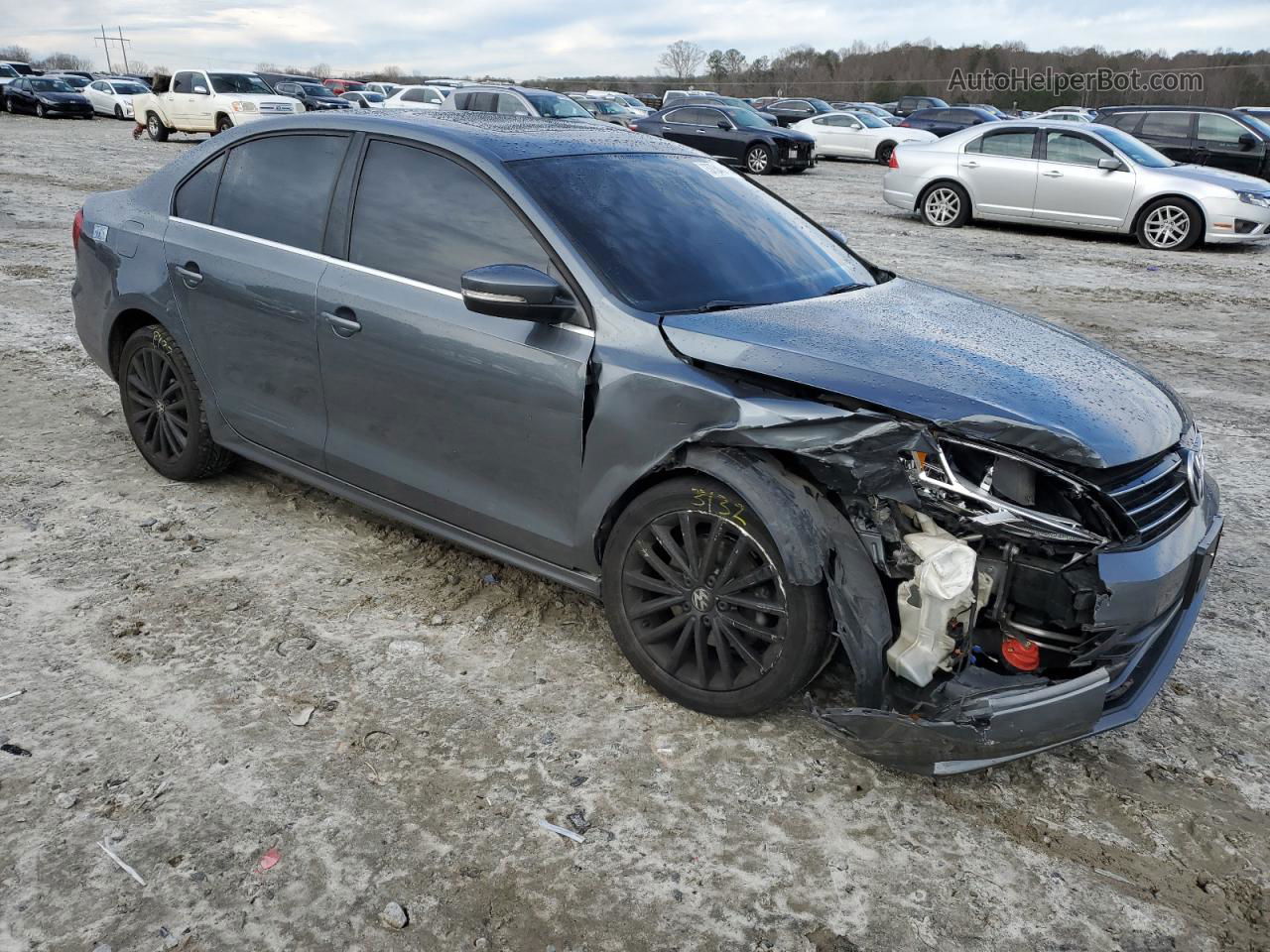 2015 Volkswagen Jetta Se Gray vin: 3VWD17AJ7FM286110