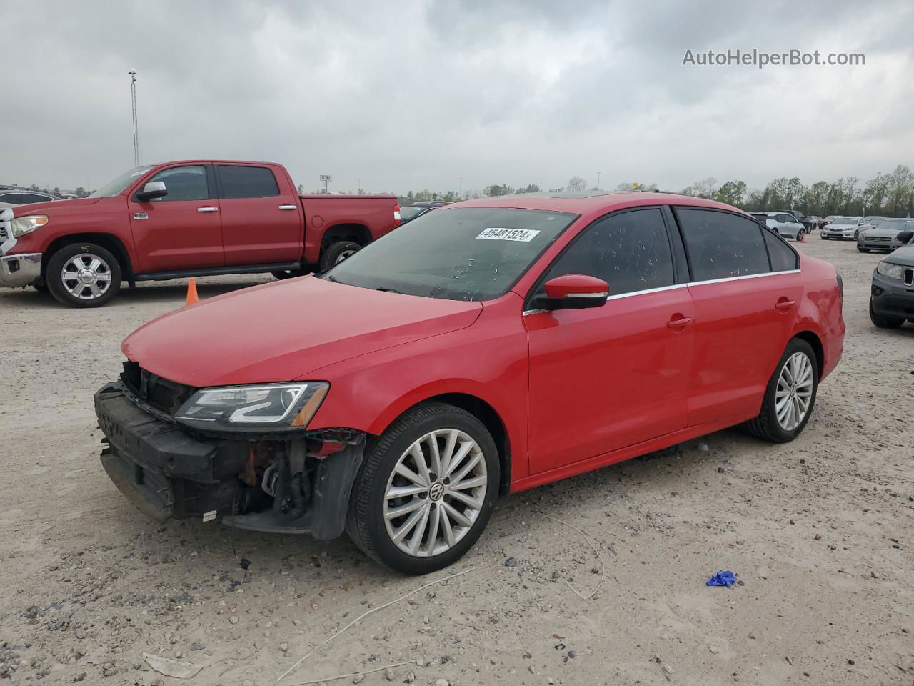 2015 Volkswagen Jetta Se Red vin: 3VWD17AJ7FM316481