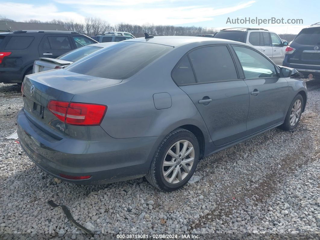 2015 Volkswagen Jetta 1.8t Se Gray vin: 3VWD17AJ7FM319719