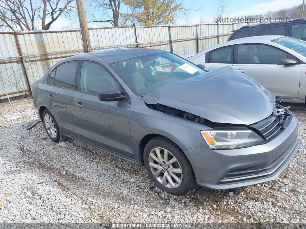 2015 Volkswagen Jetta 1.8t Se Gray vin: 3VWD17AJ7FM319719