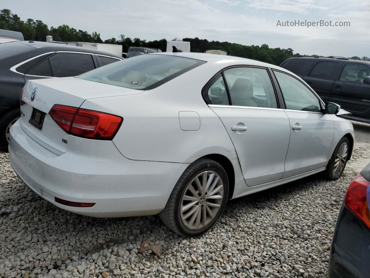 2015 Volkswagen Jetta Se White vin: 3VWD17AJ7FM321163