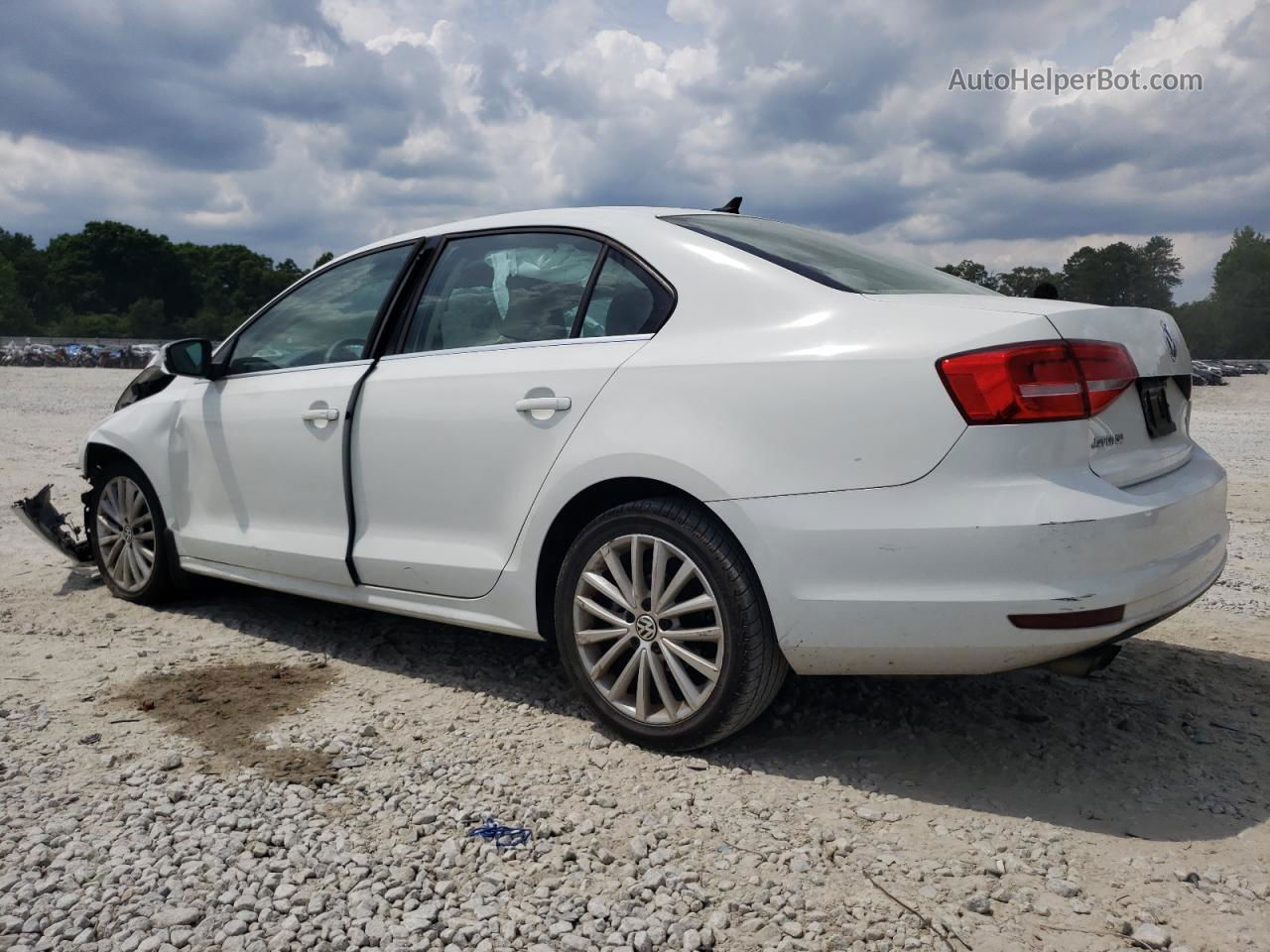 2015 Volkswagen Jetta Se White vin: 3VWD17AJ7FM321163