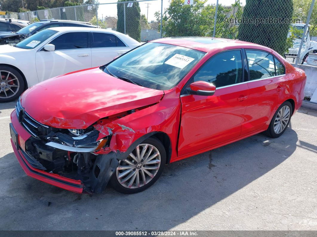 2015 Volkswagen Jetta 1.8t Se Red vin: 3VWD17AJ7FM335760