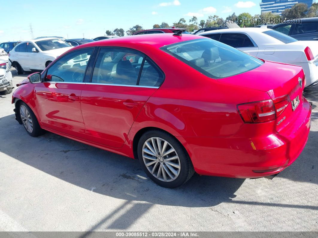 2015 Volkswagen Jetta 1.8t Se Red vin: 3VWD17AJ7FM335760