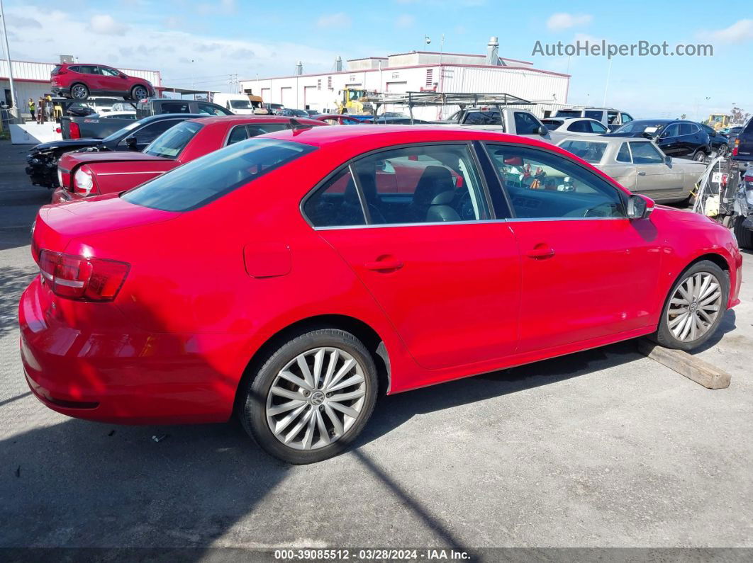 2015 Volkswagen Jetta 1.8t Se Red vin: 3VWD17AJ7FM335760