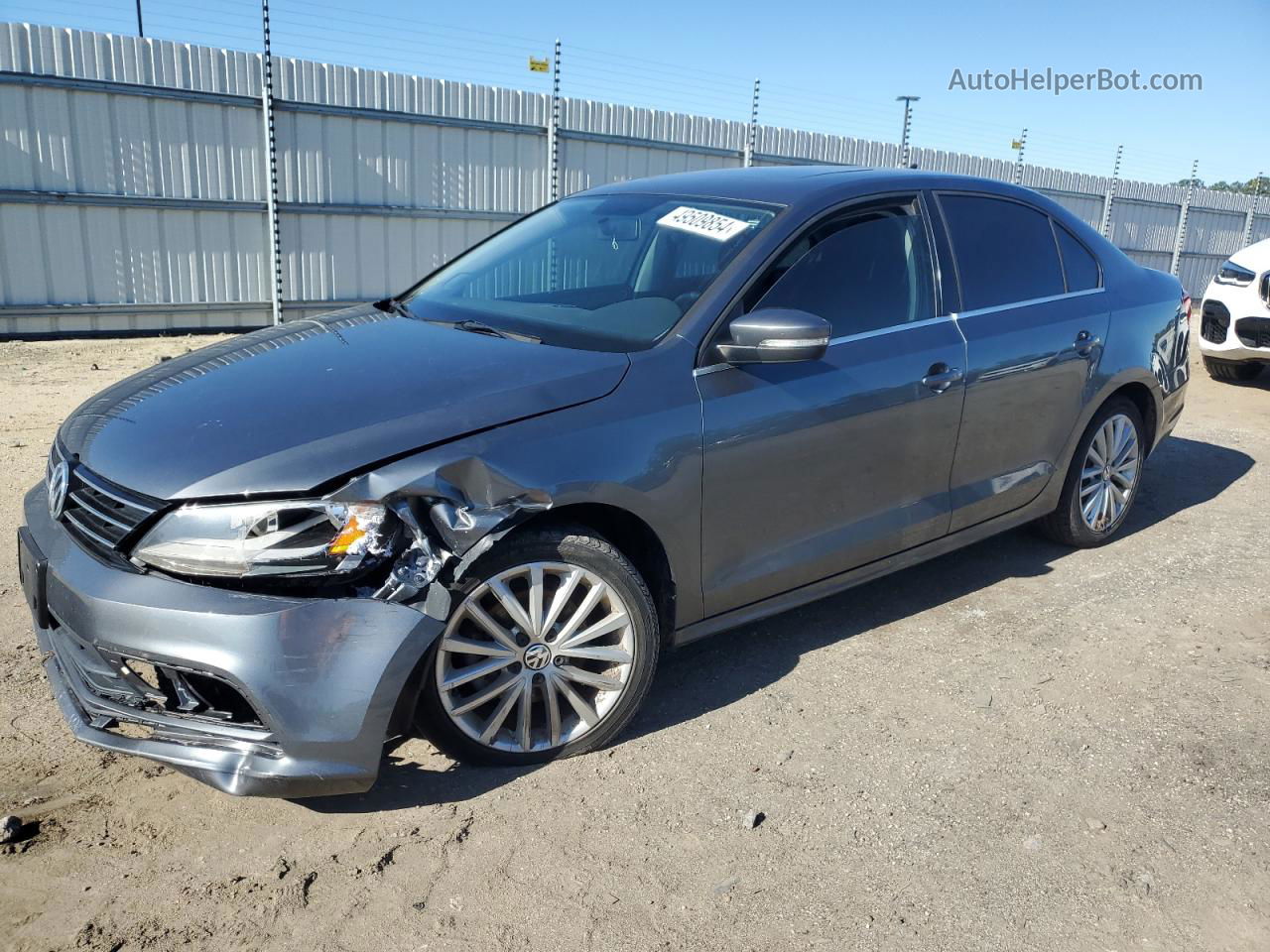 2015 Volkswagen Jetta Se Gray vin: 3VWD17AJ7FM350792