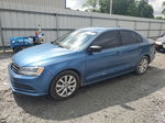 2015 Volkswagen Jetta Se Blue vin: 3VWD17AJ7FM403104