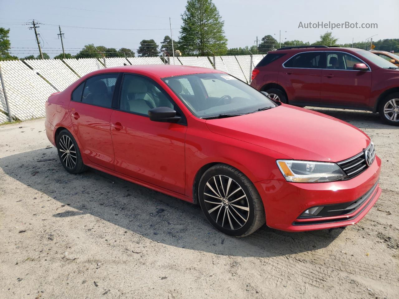 2015 Volkswagen Jetta Se Красный vin: 3VWD17AJ7FM409274