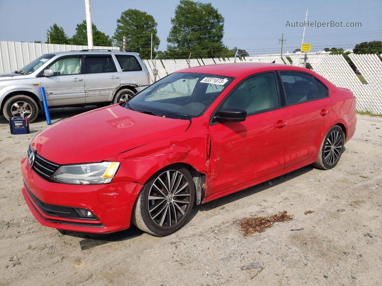 2015 Volkswagen Jetta Se Красный vin: 3VWD17AJ7FM409274