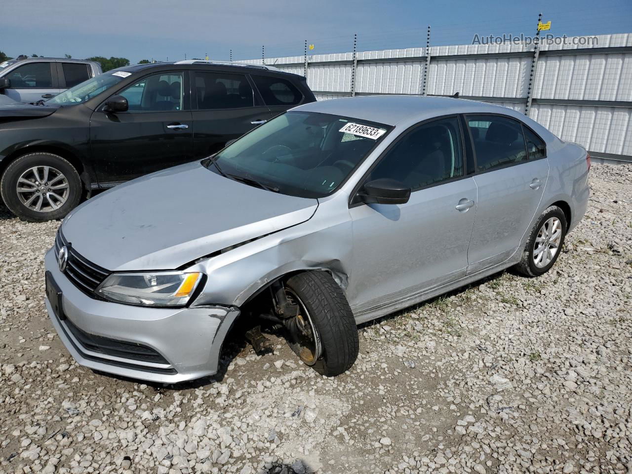 2015 Volkswagen Jetta Se Silver vin: 3VWD17AJ7FM413227