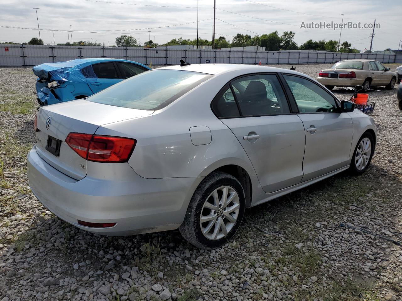 2015 Volkswagen Jetta Se Silver vin: 3VWD17AJ7FM413227