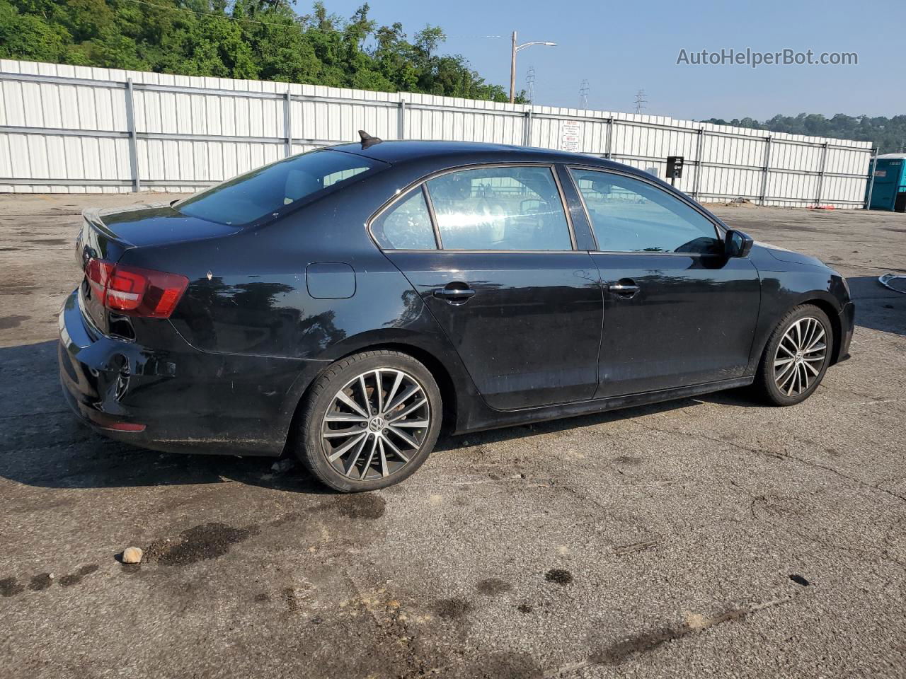 2015 Volkswagen Jetta Se Black vin: 3VWD17AJ7FM424745