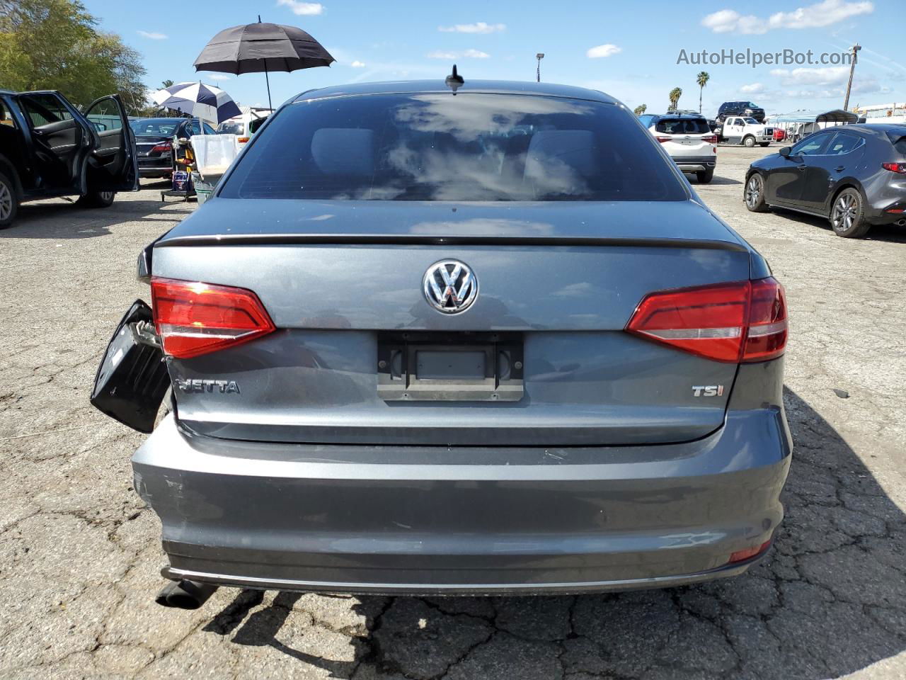 2015 Volkswagen Jetta Se Gray vin: 3VWD17AJ7FM425779