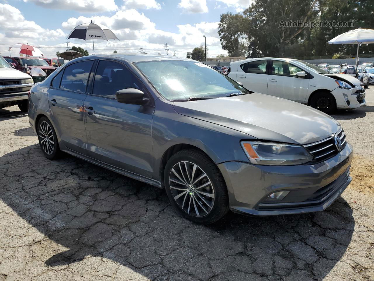 2015 Volkswagen Jetta Se Gray vin: 3VWD17AJ7FM425779