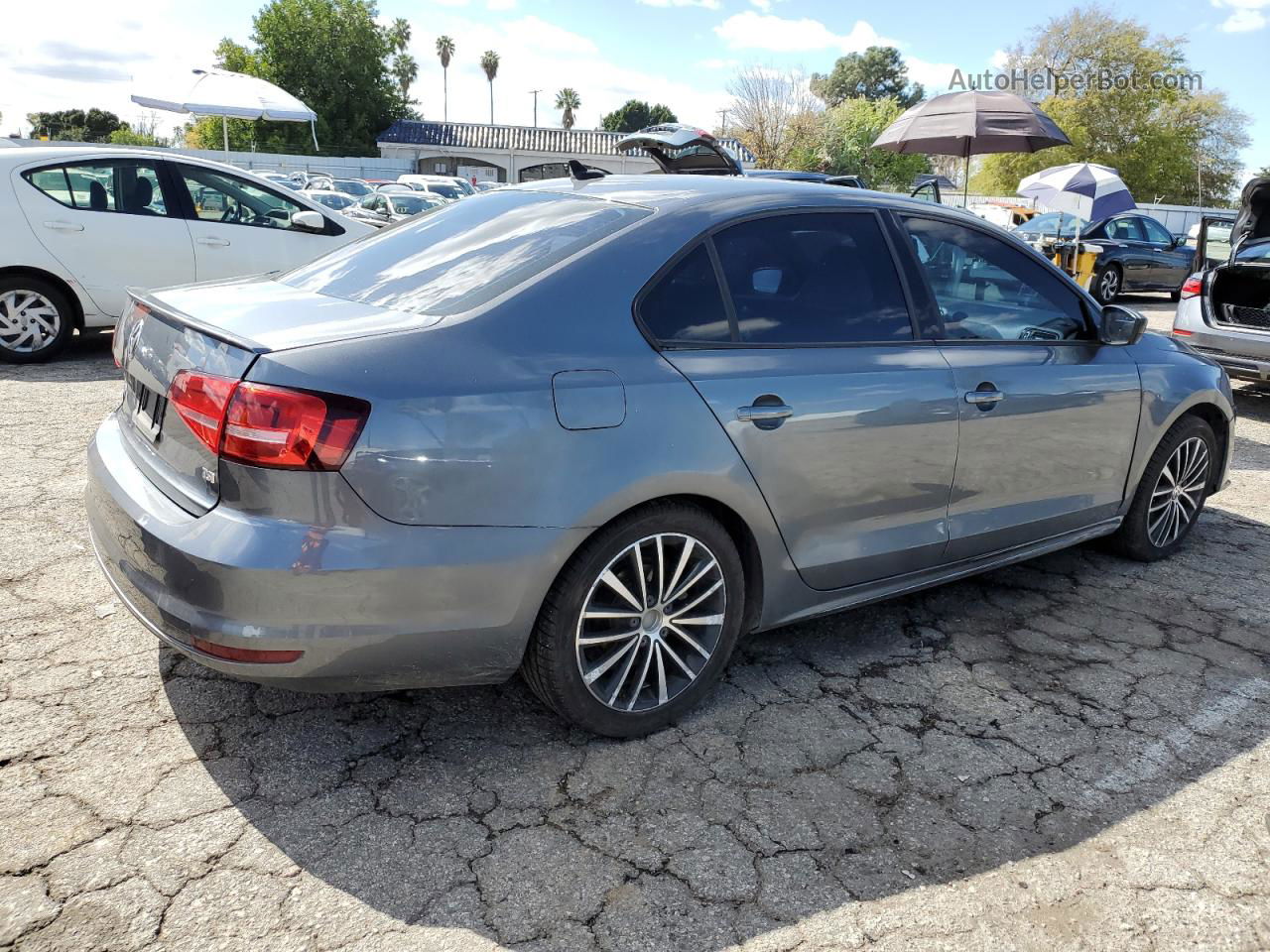 2015 Volkswagen Jetta Se Gray vin: 3VWD17AJ7FM425779