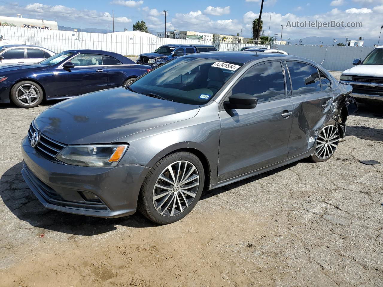 2015 Volkswagen Jetta Se Gray vin: 3VWD17AJ7FM425779