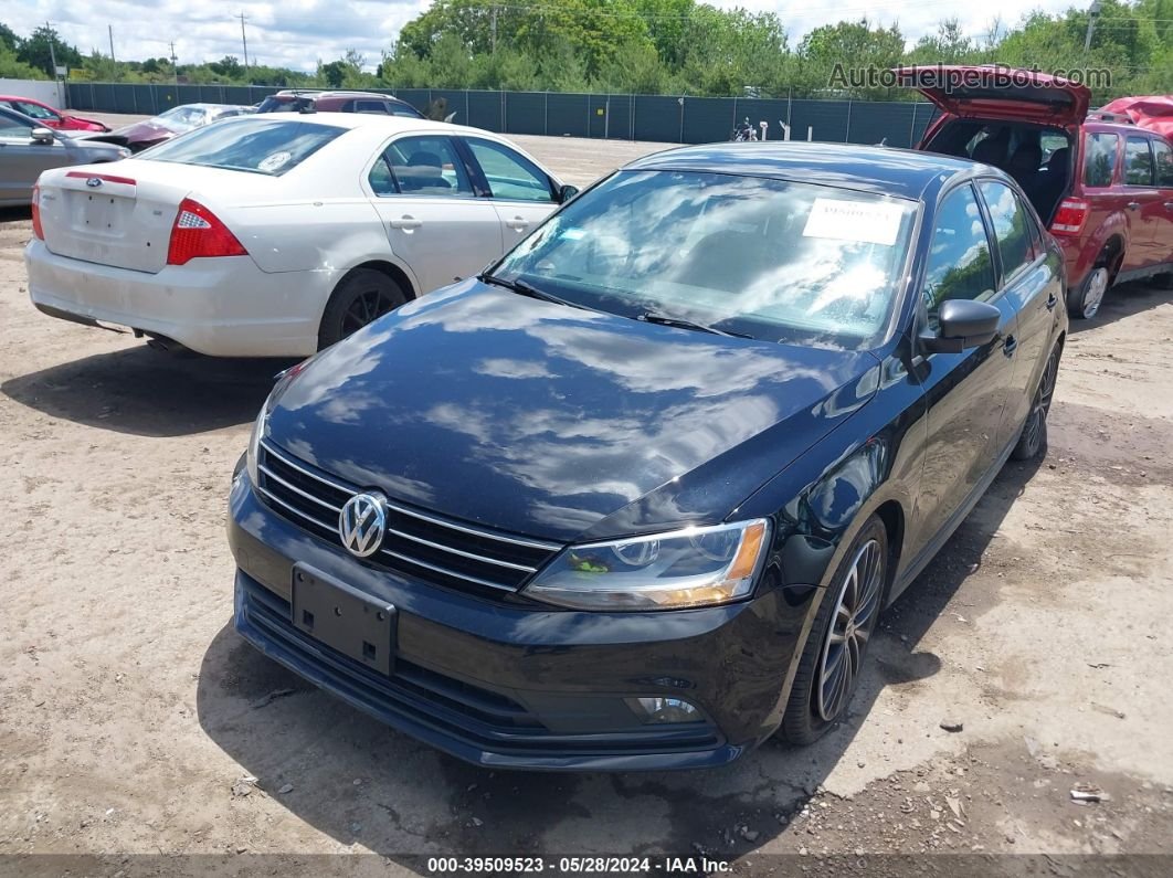 2016 Volkswagen Jetta 1.8t Sport Black vin: 3VWD17AJ7GM267705