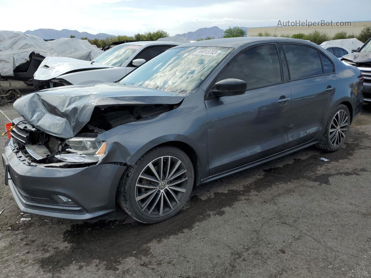 2016 Volkswagen Jetta Sport Gray vin: 3VWD17AJ7GM267770