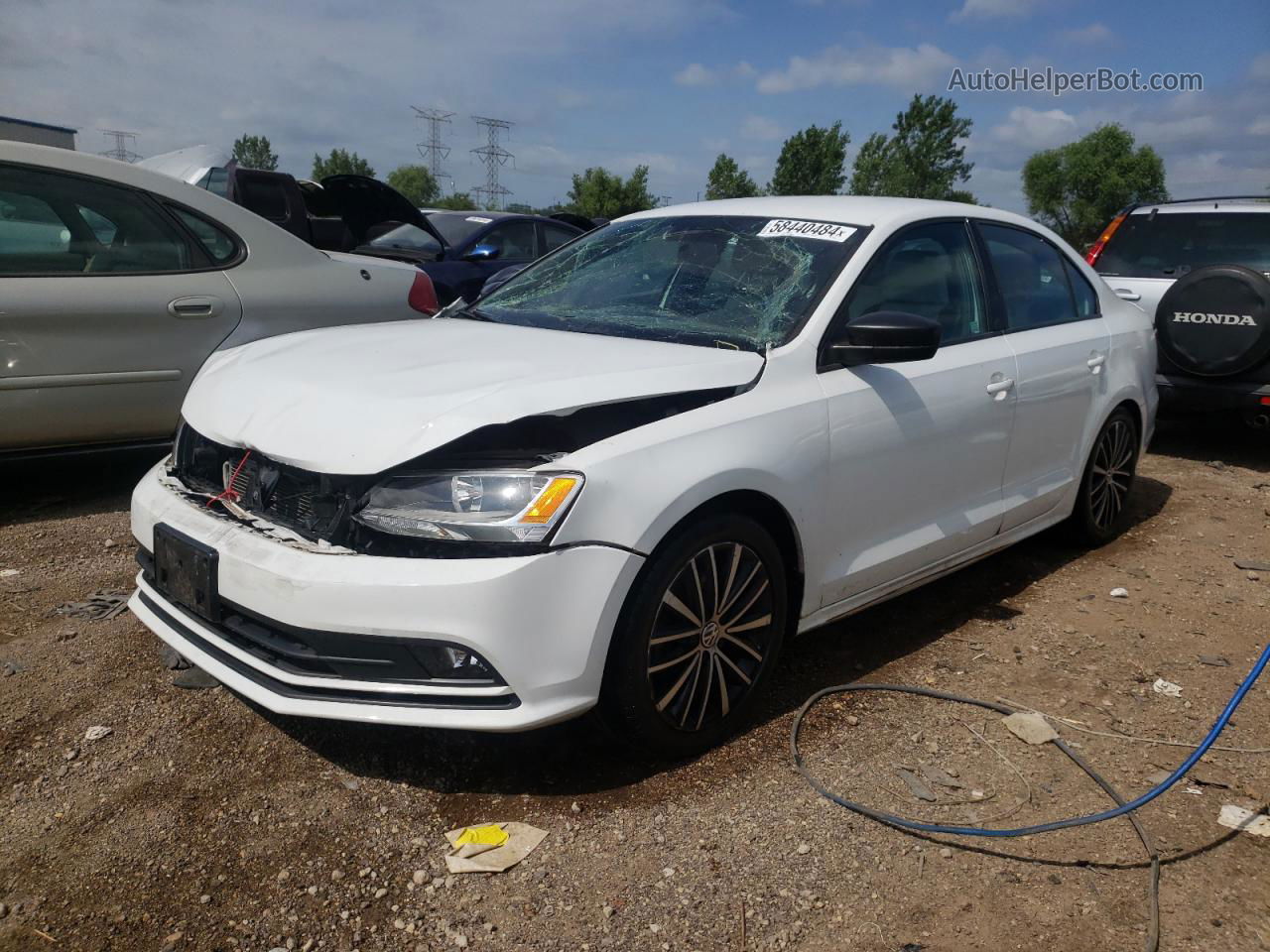 2016 Volkswagen Jetta Sport White vin: 3VWD17AJ7GM273343