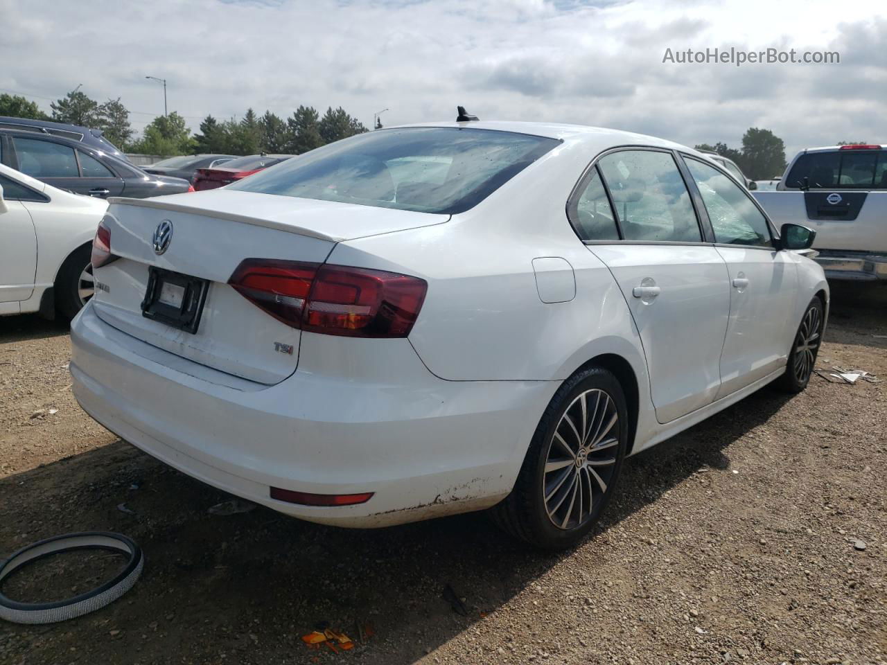 2016 Volkswagen Jetta Sport White vin: 3VWD17AJ7GM273343