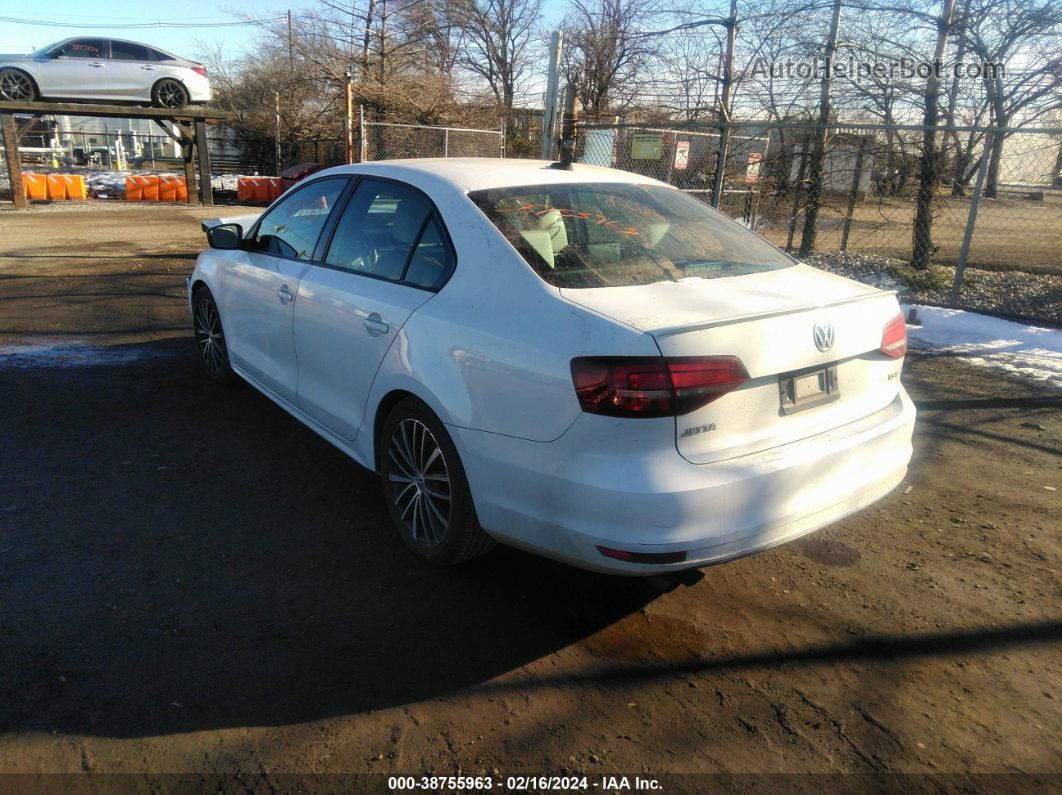 2016 Volkswagen Jetta 1.8t Sport White vin: 3VWD17AJ7GM342578