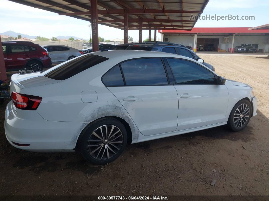 2016 Volkswagen Jetta 1.8t Sport White vin: 3VWD17AJ7GM406473