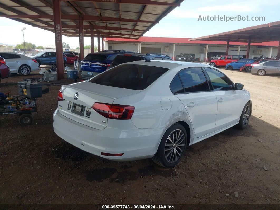 2016 Volkswagen Jetta 1.8t Sport White vin: 3VWD17AJ7GM406473