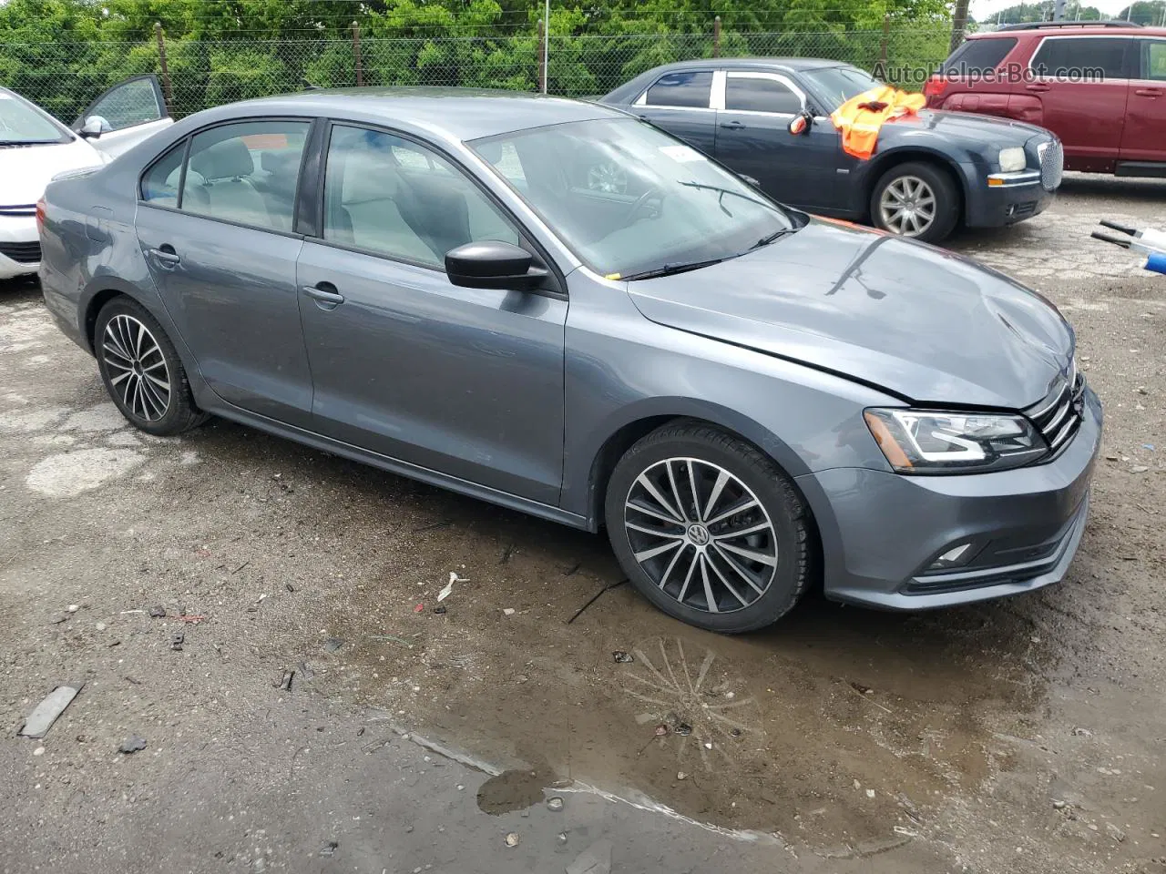 2017 Volkswagen Jetta Sport Серый vin: 3VWD17AJ7HM313504