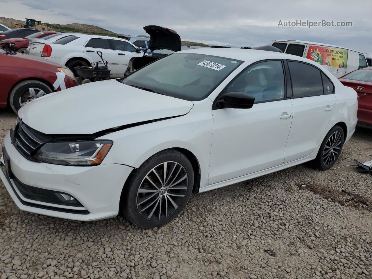 2017 Volkswagen Jetta Sport White vin: 3VWD17AJ7HM390115