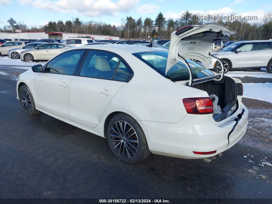 2017 Volkswagen Jetta 1.8t Sport White vin: 3VWD17AJ7HM390485