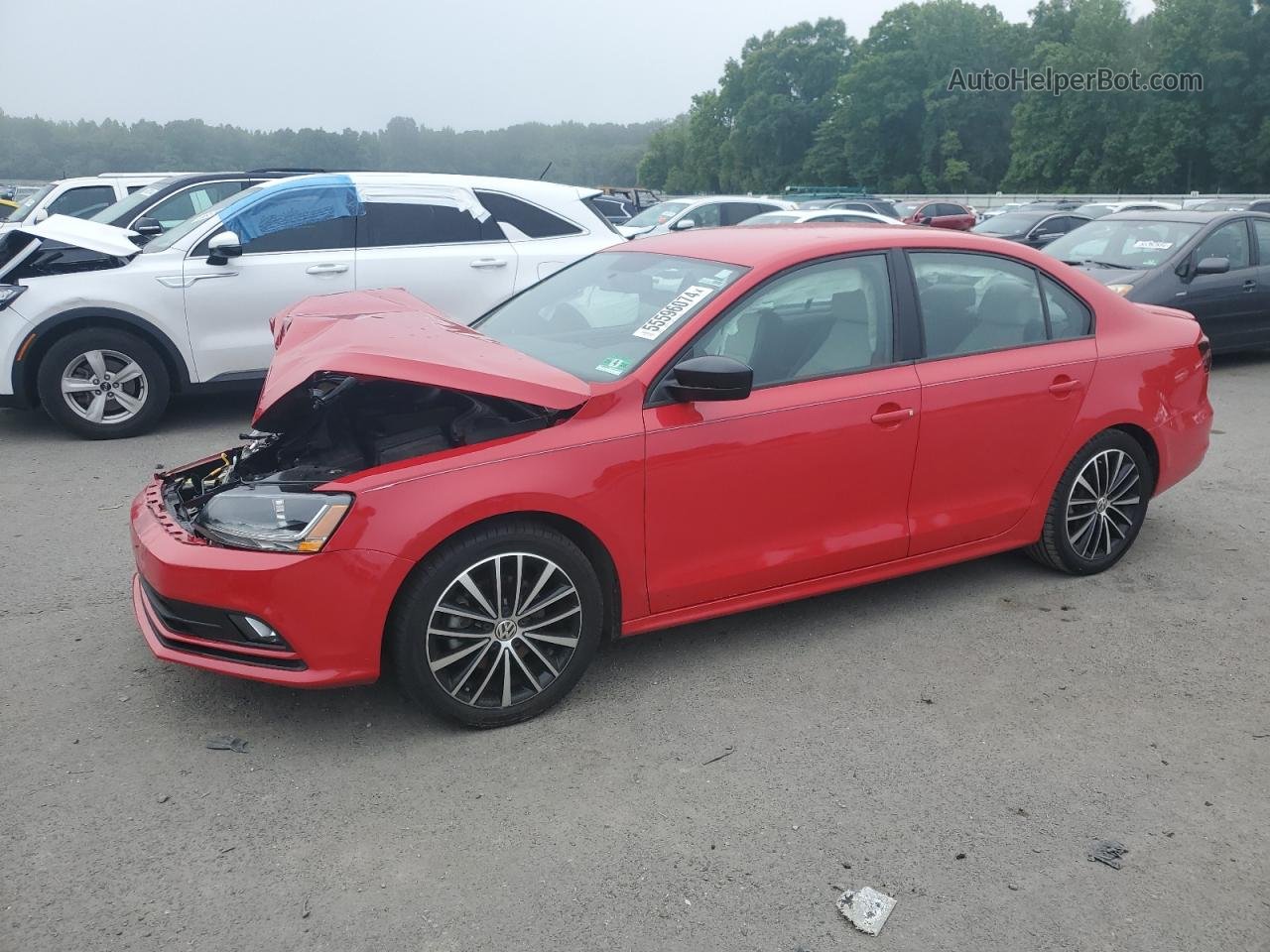 2017 Volkswagen Jetta Sport Красный vin: 3VWD17AJ7HM394147