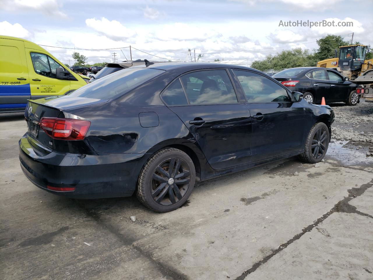 2018 Volkswagen Jetta Sport Черный vin: 3VWD17AJ7JM235716