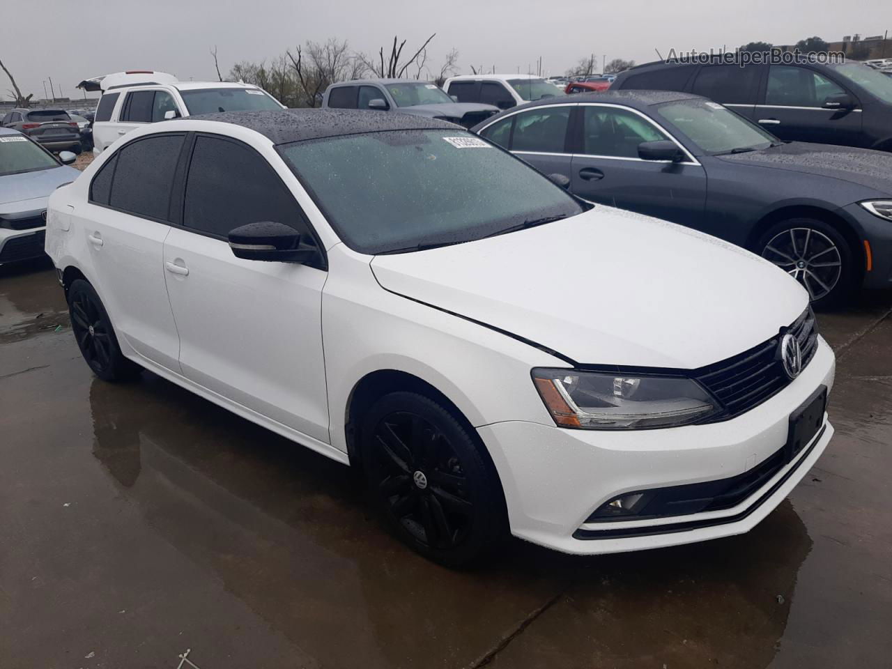 2018 Volkswagen Jetta Sport White vin: 3VWD17AJ7JM245971