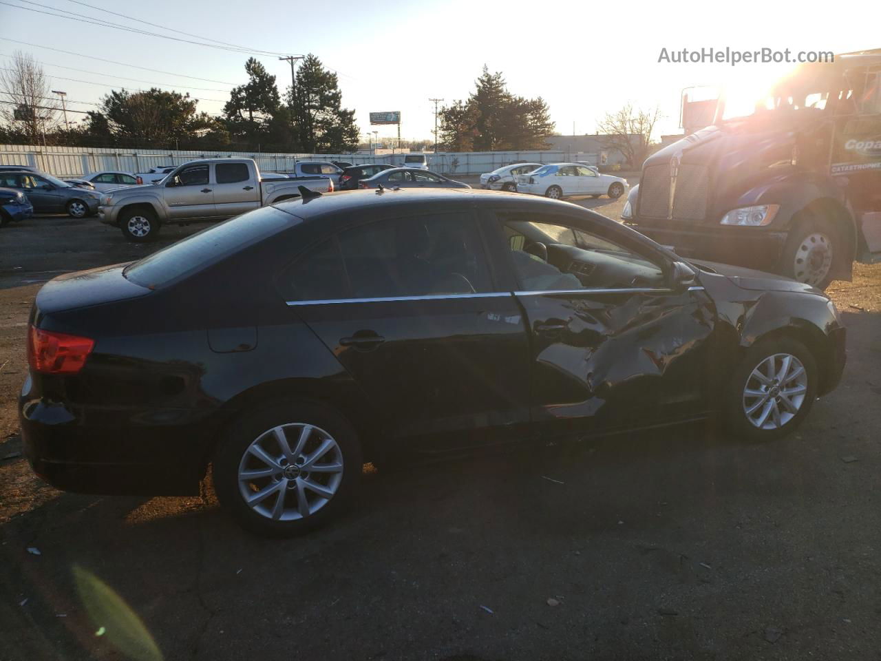 2014 Volkswagen Jetta Se Black vin: 3VWD17AJ8EM202522