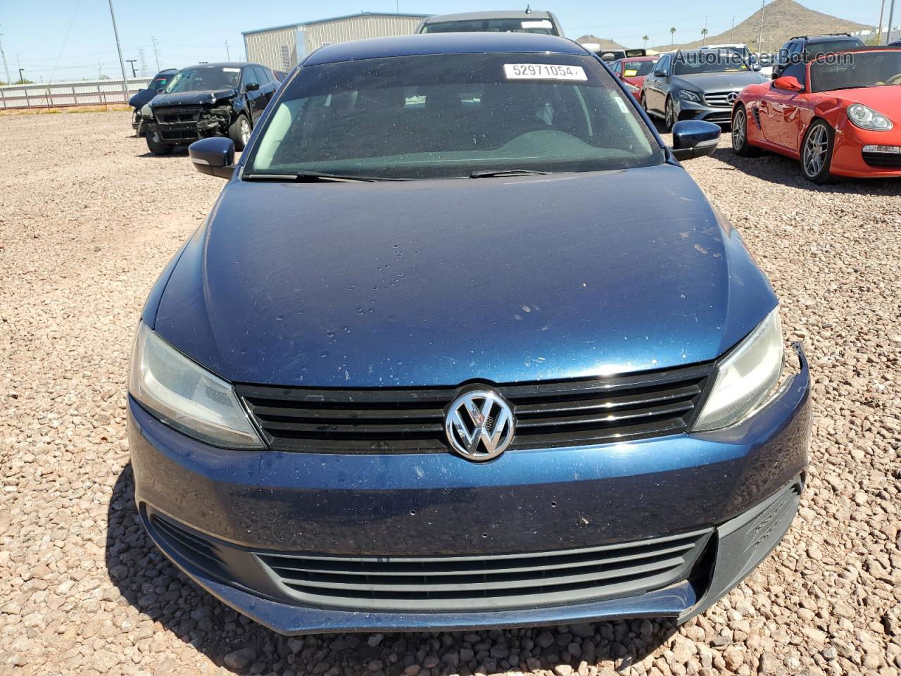 2014 Volkswagen Jetta Se Blue vin: 3VWD17AJ8EM245645