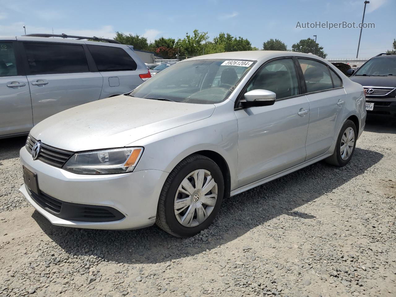 2014 Volkswagen Jetta Se Silver vin: 3VWD17AJ8EM262591