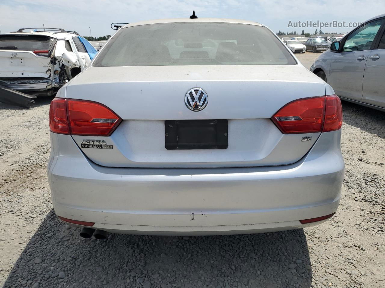 2014 Volkswagen Jetta Se Silver vin: 3VWD17AJ8EM262591