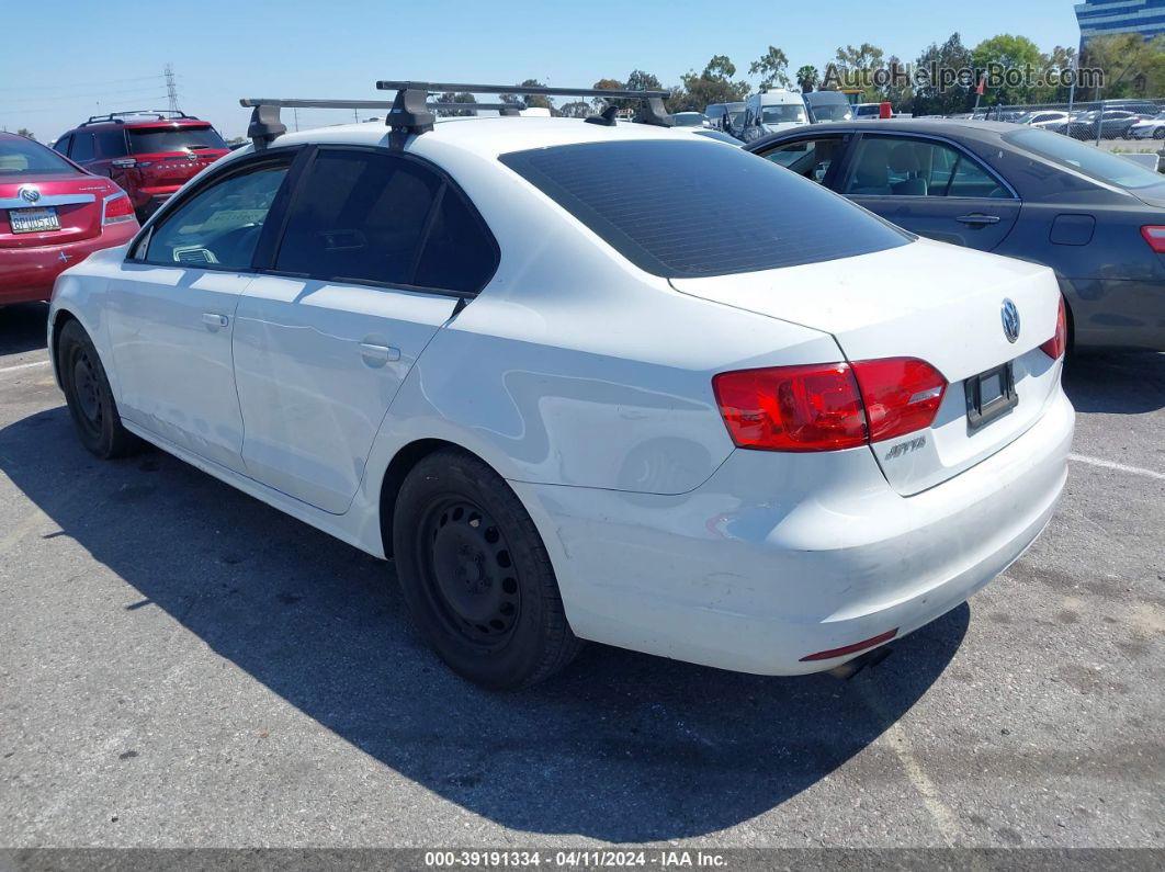 2014 Volkswagen Jetta 1.8t Se White vin: 3VWD17AJ8EM297423