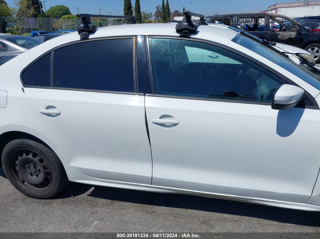 2014 Volkswagen Jetta 1.8t Se White vin: 3VWD17AJ8EM297423