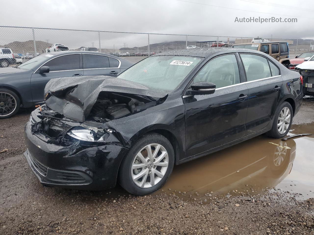 2014 Volkswagen Jetta Se Черный vin: 3VWD17AJ8EM367874