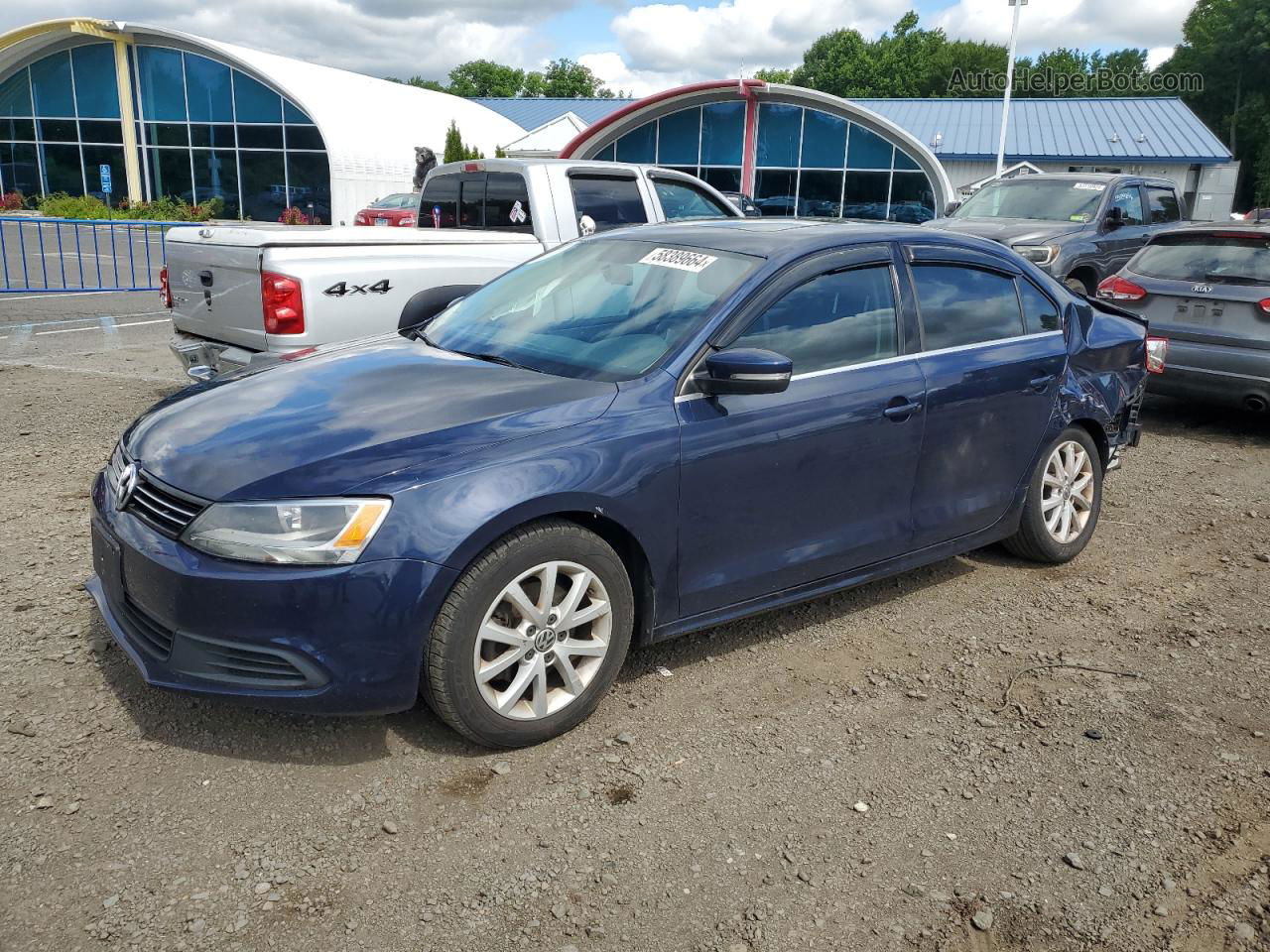 2014 Volkswagen Jetta Se Blue vin: 3VWD17AJ8EM368202