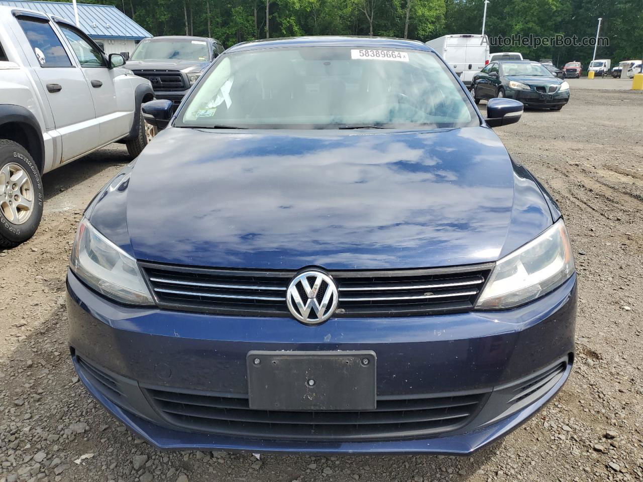 2014 Volkswagen Jetta Se Blue vin: 3VWD17AJ8EM368202