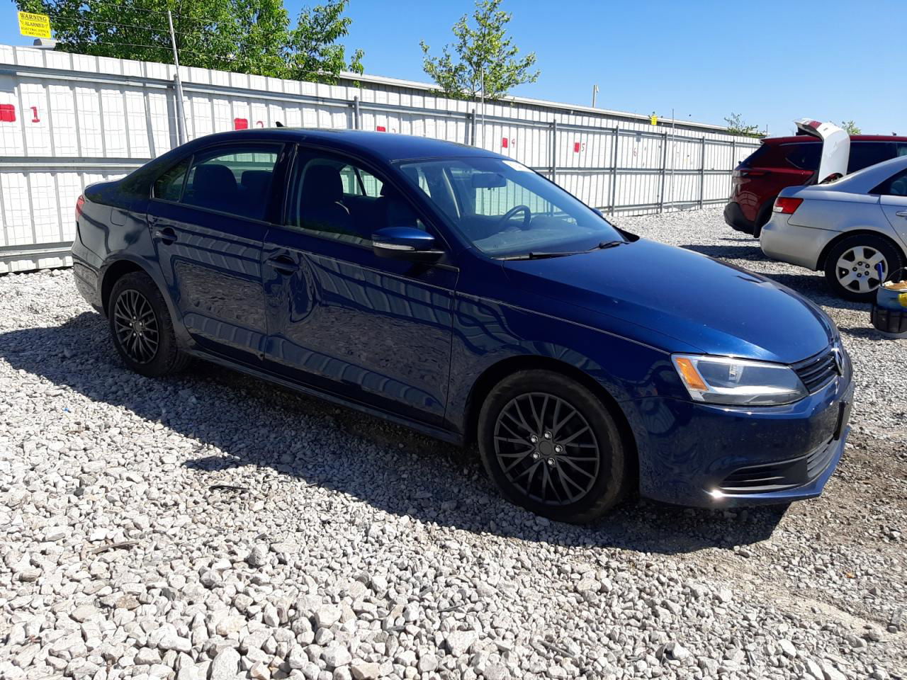 2014 Volkswagen Jetta Se Blue vin: 3VWD17AJ8EM377353